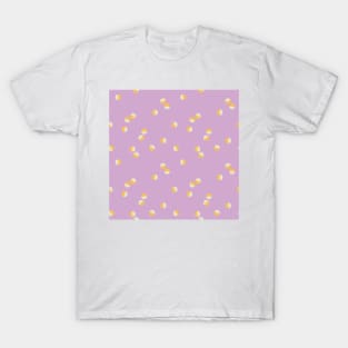 Scattered Dots Minimalist Geometric Pattern - Bright Colorful Lilac T-Shirt